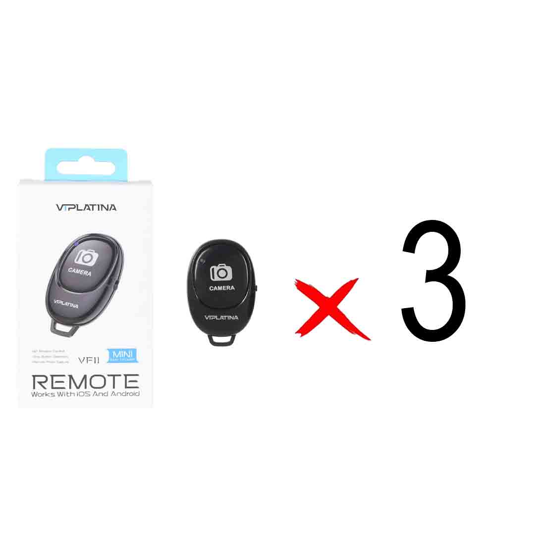 ریموت کنترل VIPLATINA مدل VF11 مناسب برای گوشی موبایل و تبلت - مشکی (گارانتی 18 ماه تعویض نیکان همراه) (بسته 3 عددی)